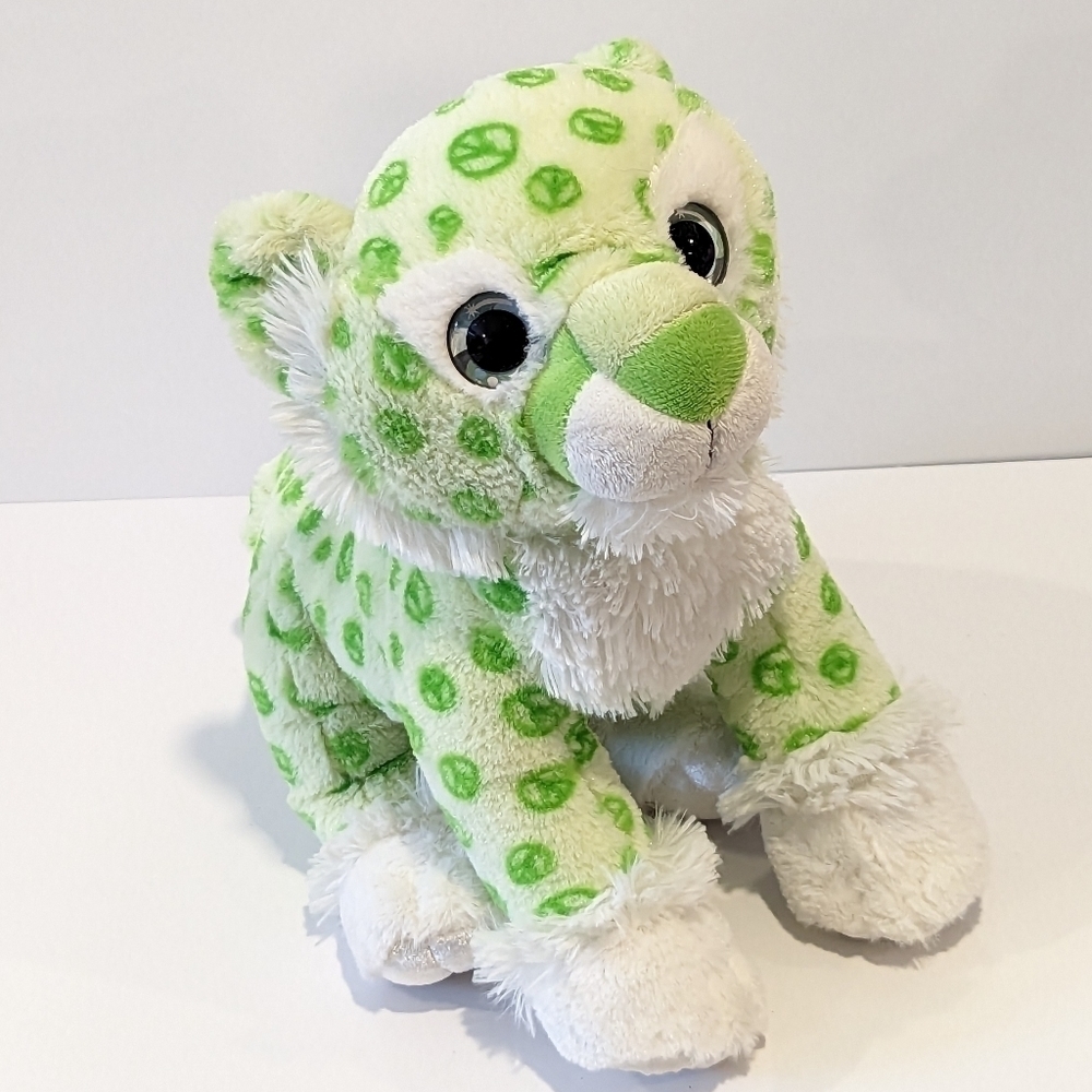 2/$20 Wild Republic green Peace sign tiger plush